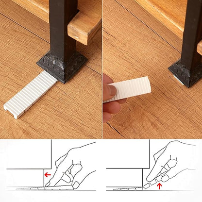 12 Pack White Multi Purpose Furniture Plastic Shims for Leveling Extreme Weight Capacity Wedges Easy to Snap Cut-to-fit Size Leveler for Toilet Shims, Doors, Windows, Sheds, Table
