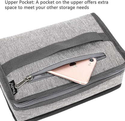 FlowFly Small Insulated Lunch box Portable Soft Bag Mini Cooler Thermal Meal Tote Kit with Handle for Work & School, Heather Grey