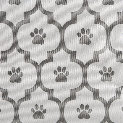 Bone Dry Pet Storage Collection Lattice Paw Print, Medium Rectangle, White/Gray