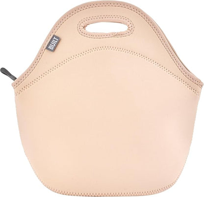 Built Gourmet Getaway Neoprene Lunch Bag – Cameo Rose Floral Insulated Reusable Food Carrier with Soft Handles & Zipper Closure for Work, Travel, Picnics, Perfect for Mother’s Day