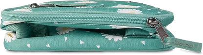 PackIt Freezable Classic Lunch Box, Daisy Sage, Built with EcoFreeze® Technology, Collapsible, Reusable, Zip Closure With Zip Front Pocket and Buckle Handle, Designed for Fresh Lunch On the Go