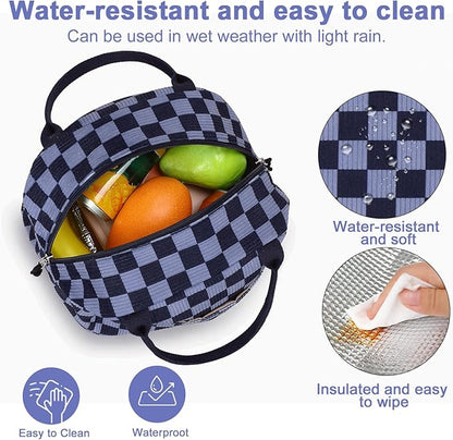 Bluboon Lunch Bag for Women Men Cute Corduroy Lunch Tote Bags Reusable Insulated Lunch Box Large Capacity Reusable Insulated Cooler for Work Picnic or Travel