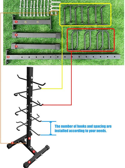 Cable Attachment Rack for Lat Pull Down Bar, Heavy Duty Steel Lat Bar Organizer, Gym Storage Rack for LAT Pulldown Attachments