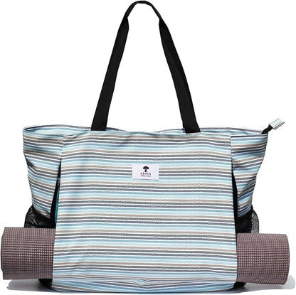 ESVAN Yoga Mat Bag Yoga Tote Carrier Shoulder Bag Carryall Tote for Office,Yoga,Pilates,Travel,Beach and Gym