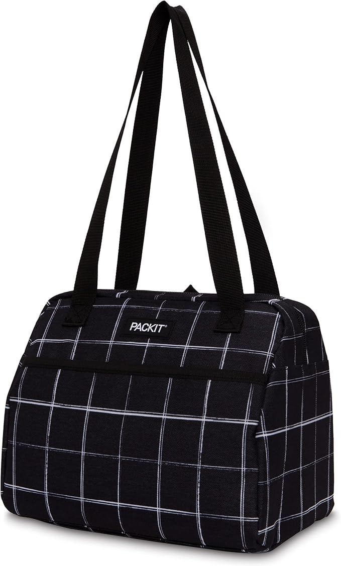 Packit, Lunch Bag Freezable Hampton Black Grid