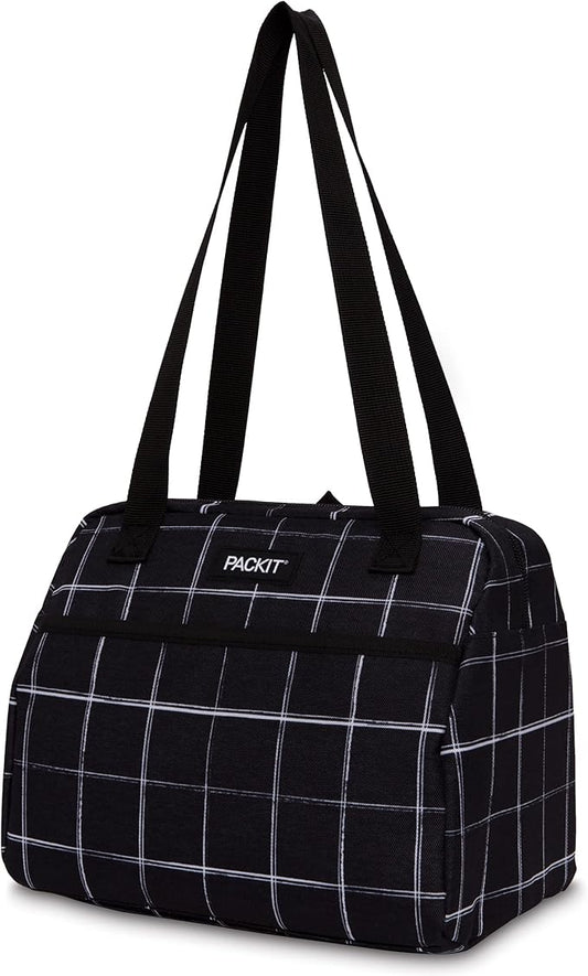 Packit, Lunch Bag Freezable Hampton Black Grid