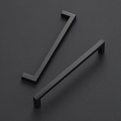 Ravinte 20 Pack Solid 6-1/4 Inch Center to Center Slim Square Bar Drawer Handles - Cabinet Hardware Pulls in Matte Black for Kitchen