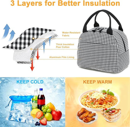 Bluboon Lunch Box for Women Cute Lunch Bag Reusable Insulated Lunch Bags Large Capacity Lunchbox Cooler for Work Picnic or Travel