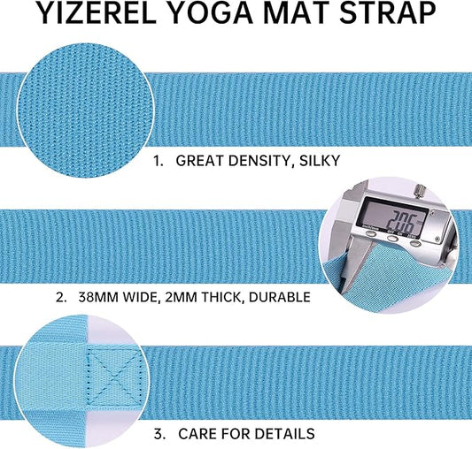 2 Packs Yoga Mat Strap for Carrying, Yoga Mat Carrier, Adjustable Yoga Mat Sling for Yoga Mat Exercise Mat