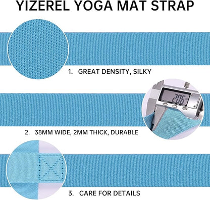 2 Packs Yoga Mat Strap for Carrying, Yoga Mat Carrier, Adjustable Yoga Mat Sling for Yoga Mat Exercise Mat