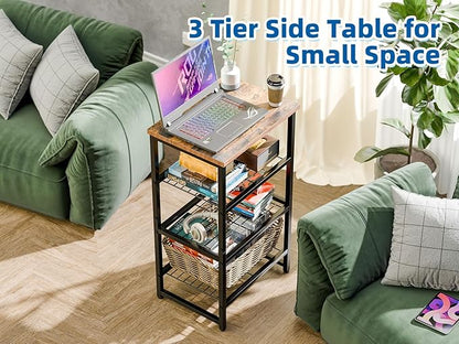 4 Tier Printer Stand, Spacious Floor Mount, Metal, Industrial, Printer Table Holder with Storage Shelf for Home Office Fax Machine Scanner