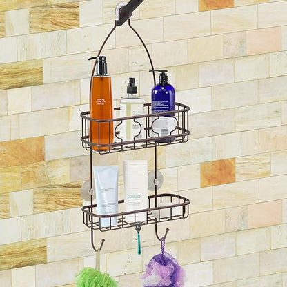 Simple Houseware Bathroom Hanging Shower Head Caddy Organizer, Bronze (22 x 10.2 x 4.2 inches)