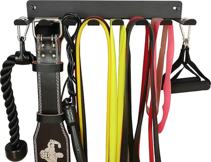 Multi-Purpose Gym Storage Rack Resistance Bands Hook Home Gym Accessories Storage Fitness Bands Rack Heavy Duty Rack for Resistance Bands, Straps, Jump Ropes, Foam Rollers, Chains
