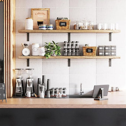 Shelf Brackets 6 Inch Wall L Brackets 8PCS Heavy Duty for Shelves Metal White Rustic Industrial Brackets for DIY Opening Shelves Project Hardware Included