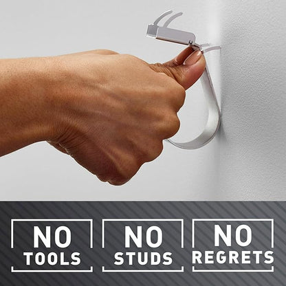 3M CLAW 15 lb. 2 Drywall Silver Hooks & 2 Extra Picture Hangers, Heavyweight Hanging Solution for Backpacks, Jackets, Pictures and Room Decor, Cute Wall Hooks - 4 Pack