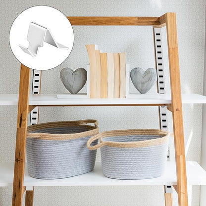 30 PCS Adjustable Cabinet Shelf Clips Stainless Steel Metal Shelf Clips Metal Bracket Clip Heavy Duty Wire Shelfs Clip Replacement Adjustable Shelving Brackets Pins for Kitchen Cabinet Sheving