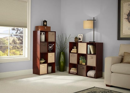 ClosetMaid Cubeicals 8 Cube Storage Shelf Organizer Bookshelf, Stackable, Vertical or Horizontal, Easy Assembly, Wood, Dark Cherry Finish