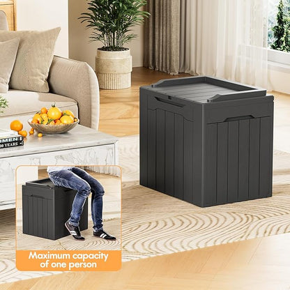 YESHOMY 30 Gal Plastic Storage Bins with Lid Stackable Box Organizers for Living Room, Office, Dorm, 2 Pack, Gray