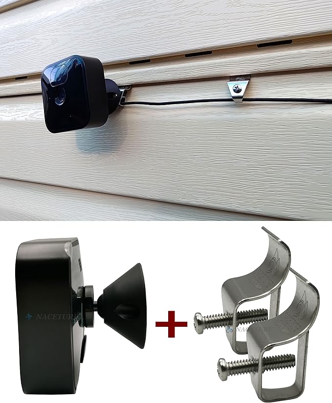 NACETURE Vinyl Siding Hooks - Vinyl Siding Clips for Hanging Outdoor Decorations for Patio for Mount Home Security Camera Porch Décor (18)