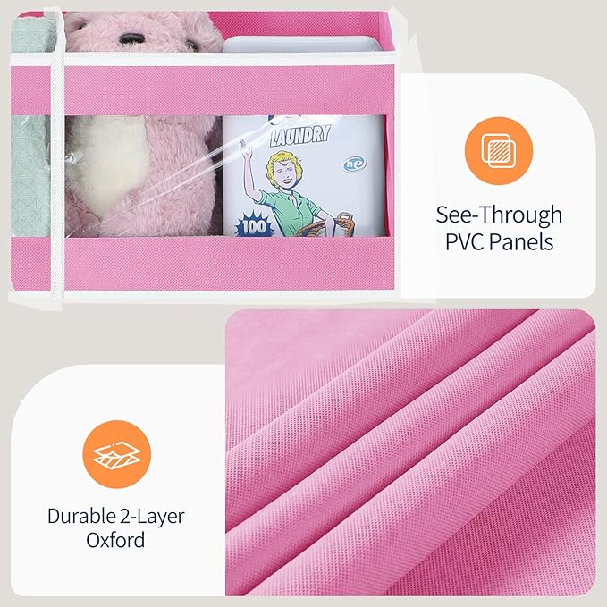 Yecaye 5-Tier Over The Door Organizer Dual-Column, 80lbs Load Stuffed Animal Storage of 10 Compartments, Heavy Duty Door Organizer Hanging for Bedroom Closet Dorm Bathroom Pantry, Macaron Pink
