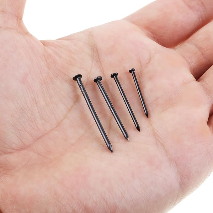Mr. Pen- Nail Assortment Kit Bulk, 1200 Pcs, 4 Sizes, Black, Small Nails for Hanging Pictures, Finishing Nails, Wall Nails for Hanging, Pin Nails, Hardware Nails, Assorted Nails, Galvanized Nails