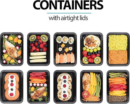 Igluu Meal Prep Containers Reusable (30 Pack) – Food Containers with Lids – Stackable, Microwave, Freezer & Dishwasher Safe – 28oz – 1 Compartment – BPA-Free