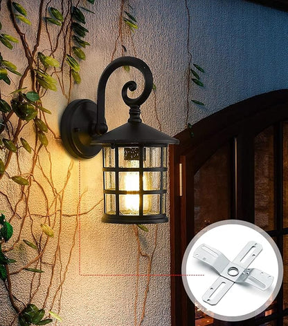 Qc Ceiling Light Fixture Mounting Bracket [Upgraded Version], Ceiling Fan Mounting Bracket, Universal Light Fixture Parts with Screws, Swivel Junction Box Adapter, Light Fixture Crossbar for Light