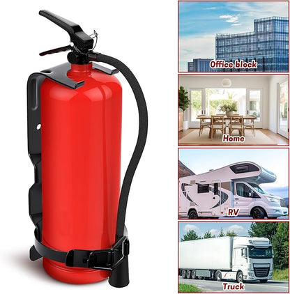 2 Pack Fire Extinguisher Brackets, 2.5 LB Fire Extinguisher Wall Mount Bracket, Metal Heavy Duty Fire Extinguishers Holder for Home, Car, RV, Truck, Mini Fire Extinguishers (Non-Universal)
