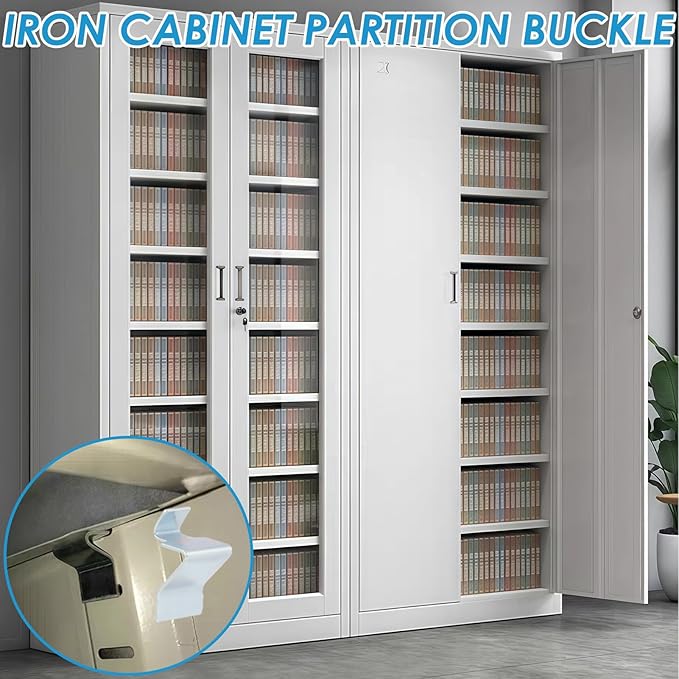 16 Pcs Metal Shelf Clips Compatible with Sandusky Cabinets, Fits Most Kinds of Metal Cabinets, Heavy Duty Supports for Office Files, Tools & Storage Organization