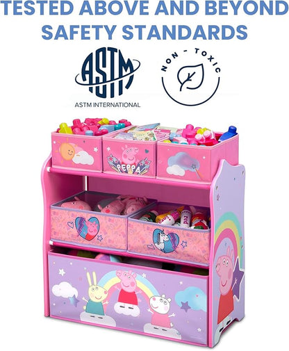 Delta Children Design & Store 6 Bin Toy Storage Organizer, Peppa Pig