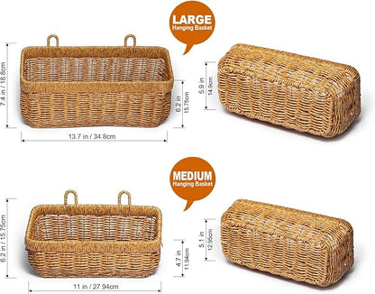 2 PCS Fruit Racks, Kitchen Hanging Basket, Open Storage Bins, Fruit And Vegetable Storage Container, Potato Basket, Kitchen And Bathroom Countertop Organization For Home Decor(Yellow-(M+L))
