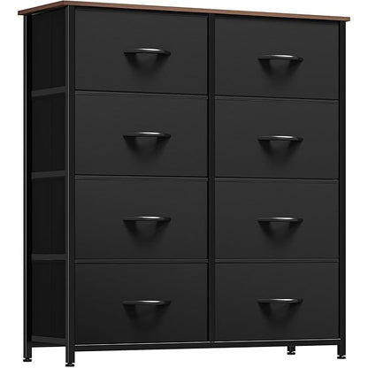 YITAHOME Dresser with 8 Drawers, Tall Storage Tower with 8 Drawers, Black Dresser & Chest of Drawers, Storage Drawer Organizer for Closet, Bedroom, Living Room