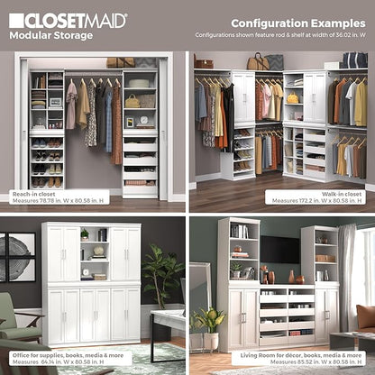 ClosetMaid Modular Closet Collection Shelf and Hang Rod Accessory Kit, 36-Inch Shelf and Hang Rod Kit