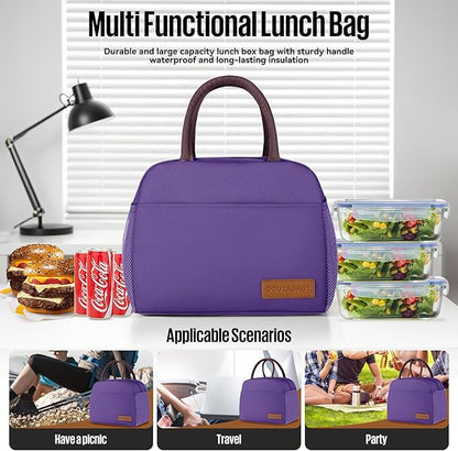 Lunch Bag Women/Men Lunch Box Women/Men (Dark purple)