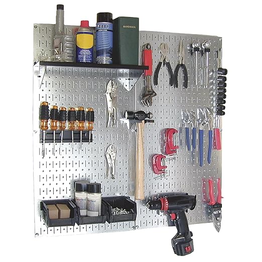 Wall Control Pegbrd Panel,32",Rnd Hole/Slotted,Silver