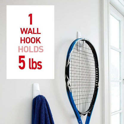 Command 5 lb Large Utility Hooks, 7 Hooks and 12 Strips, Damage-Free Hanging Wall Hook with Adhesive Strips, No Tools Required, Great for Home Kitchen Office Organization | 12-Strips, Organize, Damage-Free