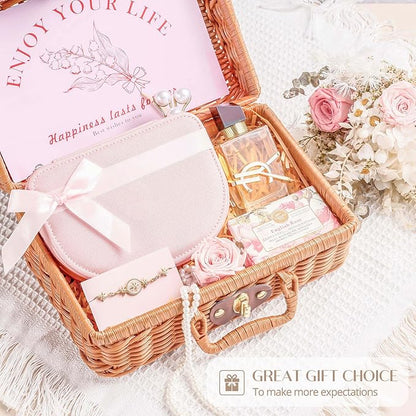 ProCase Travel Size Jewelry Box, Medium Portable Seashell-Shaped Jewelry Case, 2 Layer Jewelry Organizer in PU Leather for Women -Glossy Pink