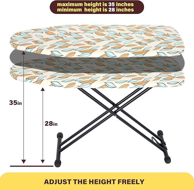Ironing Board with Heat Resistant Cover,Foldable Full Size Iron Board,Heavy Sturdy Legs,Height Adjustable,Wall Mount & Closet Hanger (13x43)