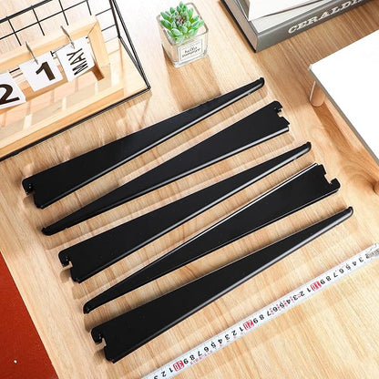 20 Pcs Adjustable Shelf Brackets for Double Track System Closet Organization Heavy Duty Wire Shelf Brackets(Black,14.5 Inch)
