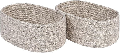CubesLand Small Storage Baskets for Shelf,Cube Organizer Basket Bin,Woven Baskets for Shelves,Soft Toys Storage Basket,Baby Nursery Basket Bin,Home Decor 12 x 8 x 5.11 inches Light Brown