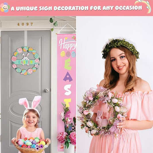 Wreath Hanger,12" Clear Wreath Hangers for Front Door Décor,3 Pack Easter Fall Wreath Door Hanger Hook,Non Scratch Over The Door Hooks for Hanging Christmas Wreath Decorations Clothes Outdoor Indoor