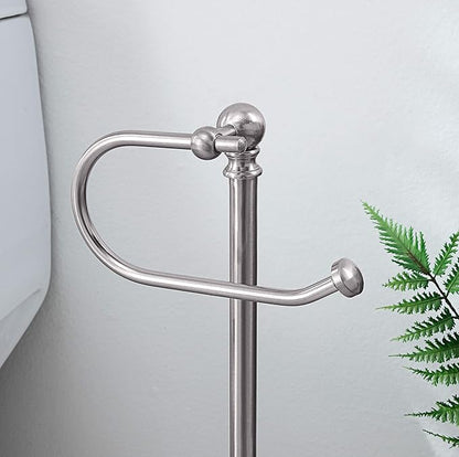 SunnyPoint Classic Bathroom Free Standing Toilet Tissue Paper Roll Holder Stand