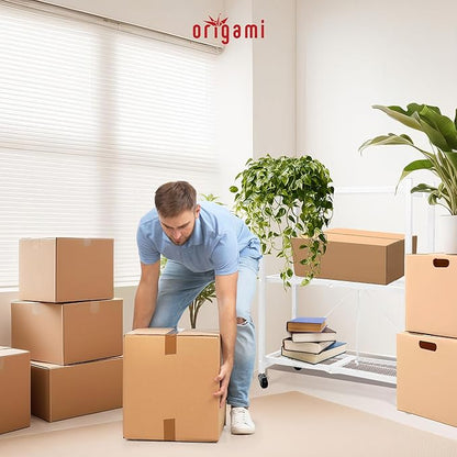 Origami 2-Pack General Purpose Foldable 3-Tier Shelf Storage Rack & Wheels, R3, White