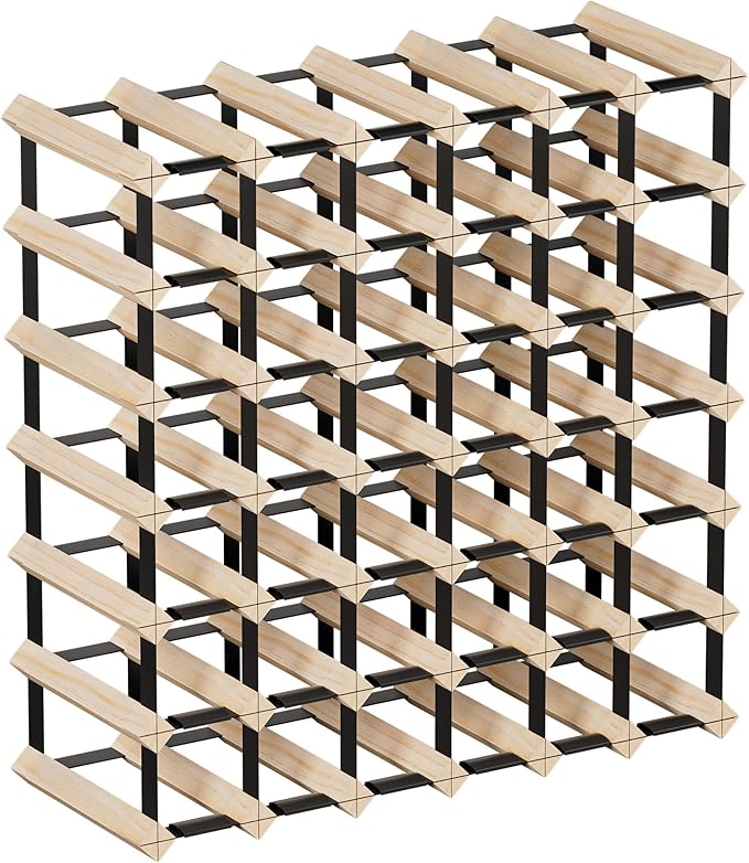 Urban Deco Wooden Wine Rack Countertop- Stylish Wine Racks for Cabinets, Perfect for Organizing and Displaying Your Wine Collection, Durable & Space-Saving Wine Storage Solution(42 Bottles)
