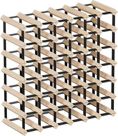Urban Deco Wooden Wine Rack Countertop- Stylish Wine Racks for Cabinets, Perfect for Organizing and Displaying Your Wine Collection, Durable & Space-Saving Wine Storage Solution(42 Bottles)