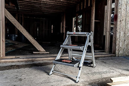 Little Giant Ladders, Safety Step, 3-Step, 3 Foot, Step Stool, Aluminum, Type 1A, 300 lbs Weight Rating, (10310BA)