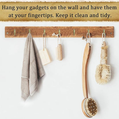 Push Pin Picture Hooks, Push Pin Hangers, Decorative Push Pins for Wall Hanging, Thumb Tacks for Hanging, Bulletin Board Hooks (Bronze)