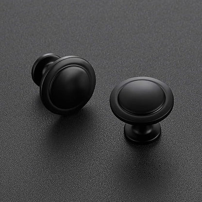 Ravinte 60 Pack 1-1/4 Inch Kitchen Cabinet Knobs - Matte Black Zinc Drawer Pulls and Door Handles for Dressers