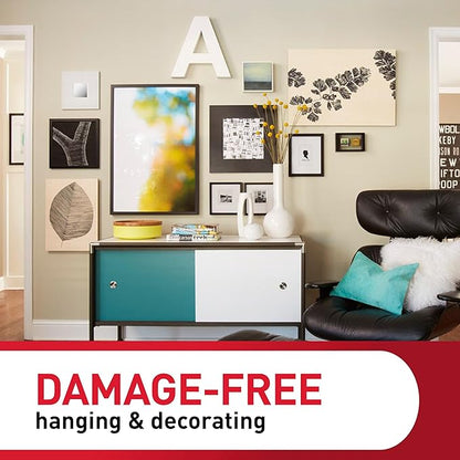 Command Large Frame Hanger, 5 lb Capacity, 1-Hanger, 2-Strips, 2-Frame Stabilizer Strips, Indoor Use