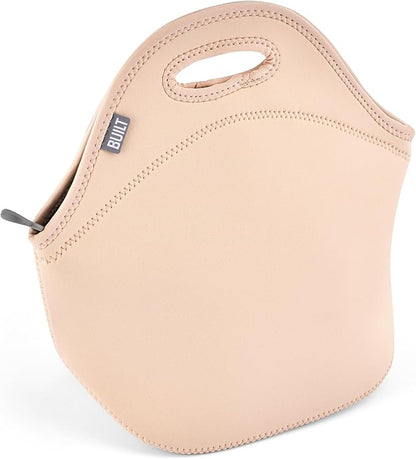 Built Gourmet Getaway Neoprene Lunch Bag – Cameo Rose Floral Insulated Reusable Food Carrier with Soft Handles & Zipper Closure for Work, Travel, Picnics, Perfect for Mother’s Day